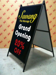 aframe work restaurant sign by isprint Sydney