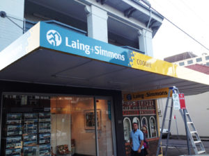laing and simmons signage restaurant sign by isprint Sydney