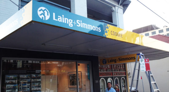 laing and simmons signage restaurant sign by isprint Sydney