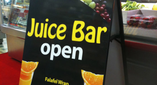 juice bar sign by isprint Sydney